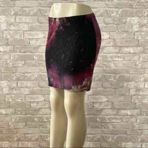 Galaxy-Themed Bodycon Mini Skirt **MINT CONDITION**